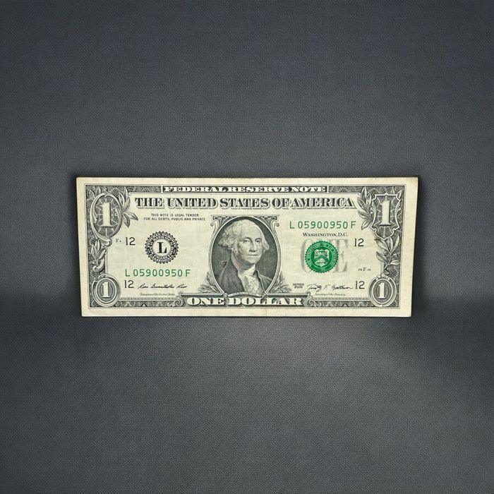 1 Dollar United States 2009 Radar Serial Number Banknote