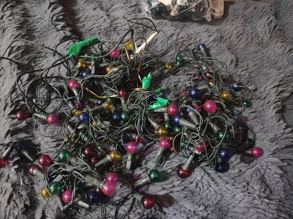 Świąteczne światełka choinkowe PRL