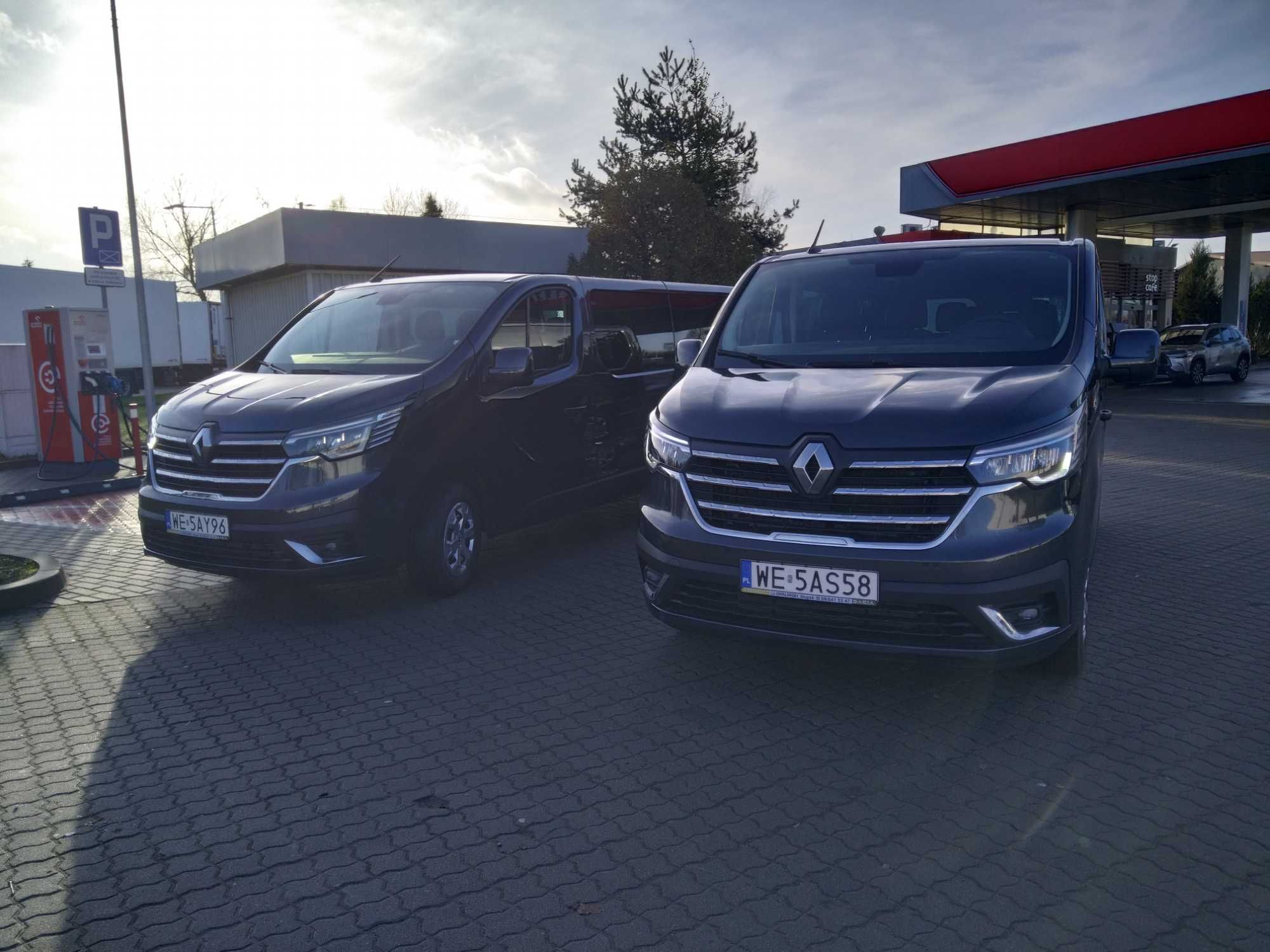 Wynajem busa Renault Trafic 9 os, odebrane z salonu w styczniu 2024r.