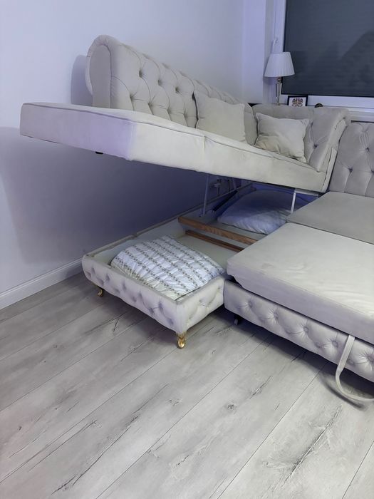 Narożnik glamour beżowy