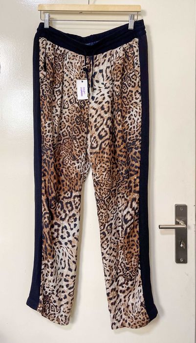 Calças animal print leopardo - Zara basic, XL