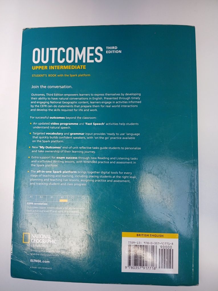 OUTCOMES 3RD EDITION Upper-Intermediate Student's Book with Spark plat