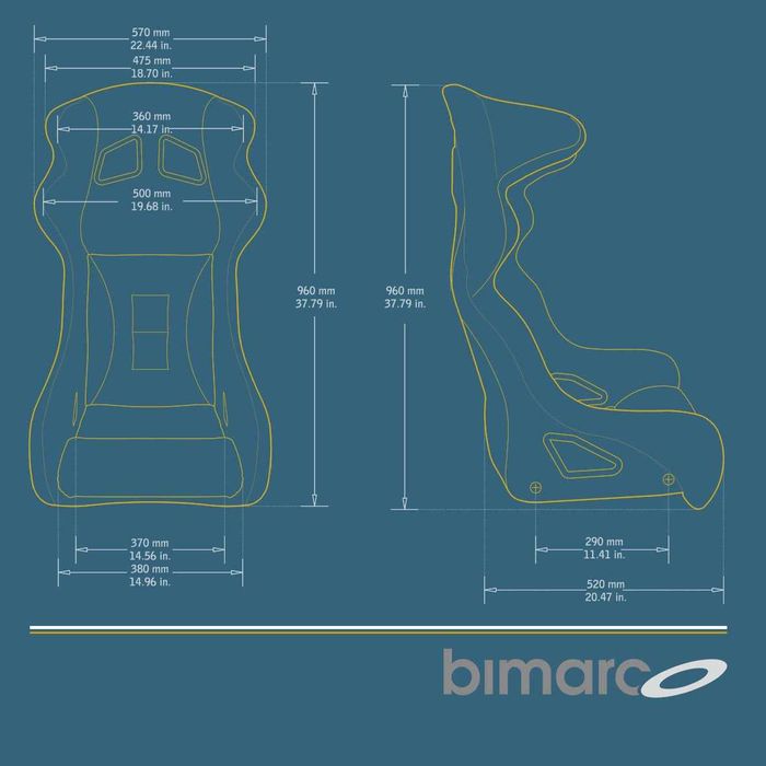 Fotel kubełkowy Bimarco Hamer – motorsport/drift/rally/simracing