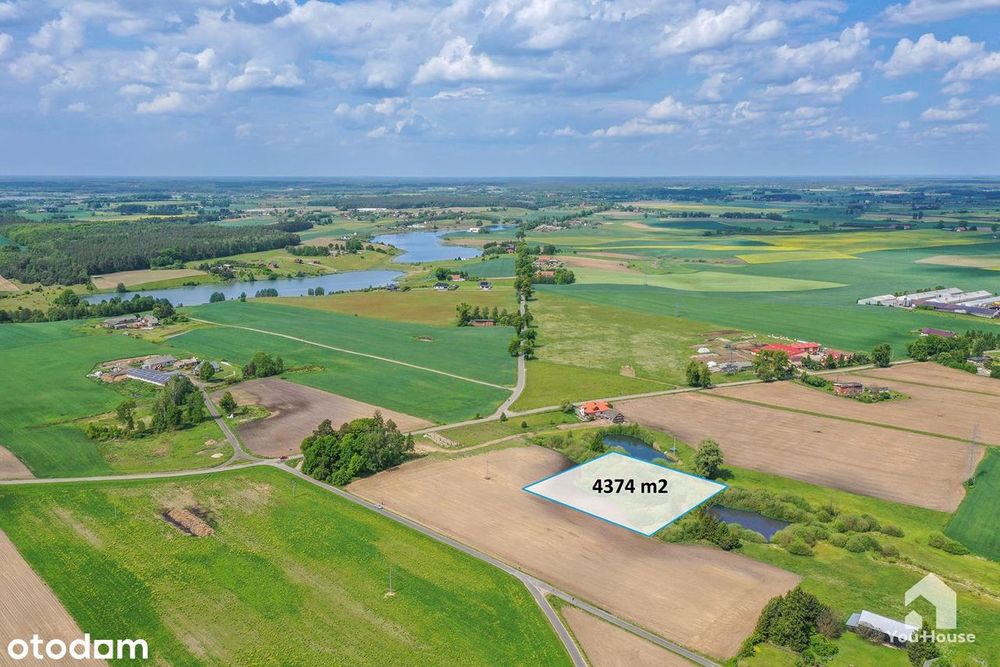 Działka budowlana w Ławicach 4374 m2 - 66 500 zł