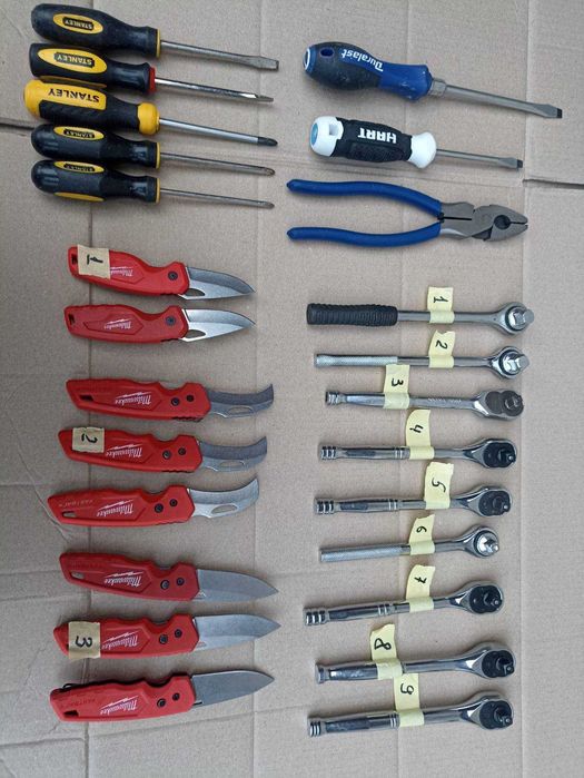Ручний інструмент та витратні матеріали Milwaukee, Husky, Dewalt, Hart