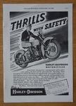 Harley Davidson Motorcycles Reklama 1937