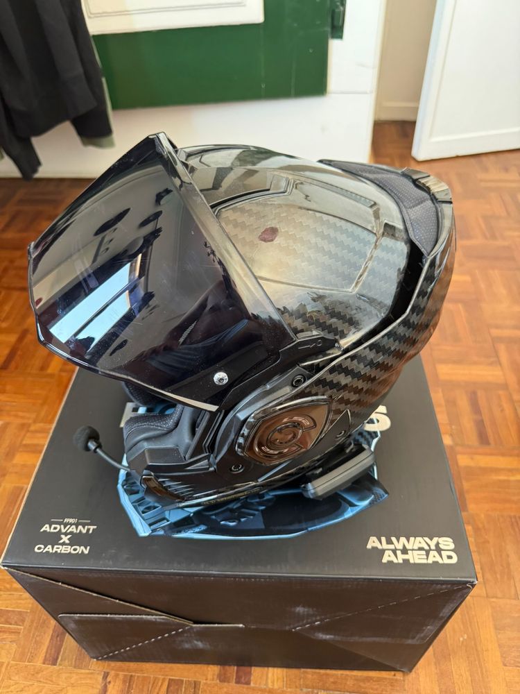 Capacete LS2 advant x Carbon com cardo spirit
