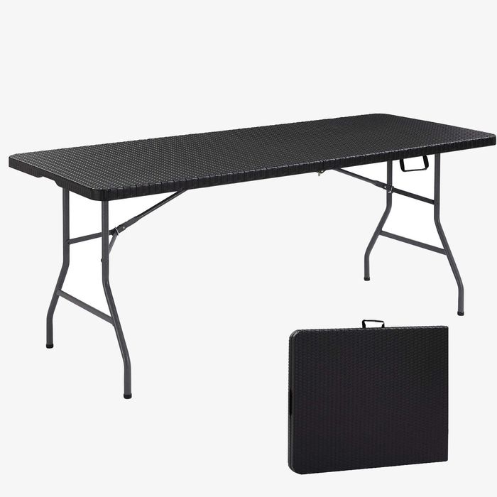 Stół Rattan 180 x 75 x 75 cm AREBOS AR HE KT 180 R cena ZIMA