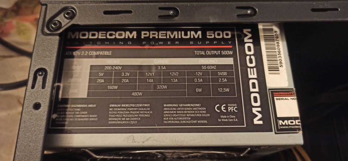 Obudowa pc ATX z zasilaczem