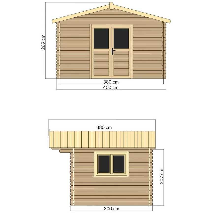 Od ręki Domek drewniany ogrodowy 4x3m  MAXI narzędziowy RATY34mm