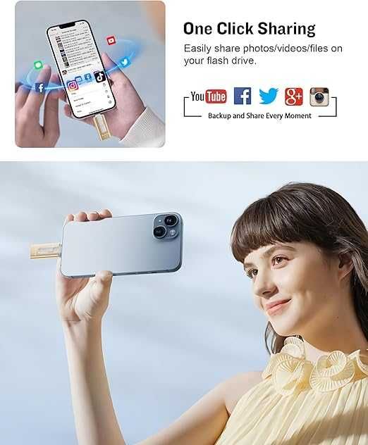 Pamięć USB 256 GB do telefonu, pamięć 4 w 1