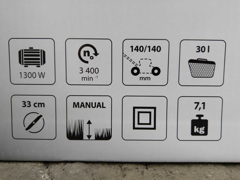 NAJTANIEJ Kosiarka Elektryczna z Koszem 1300W 30L 33cm Wysyłka