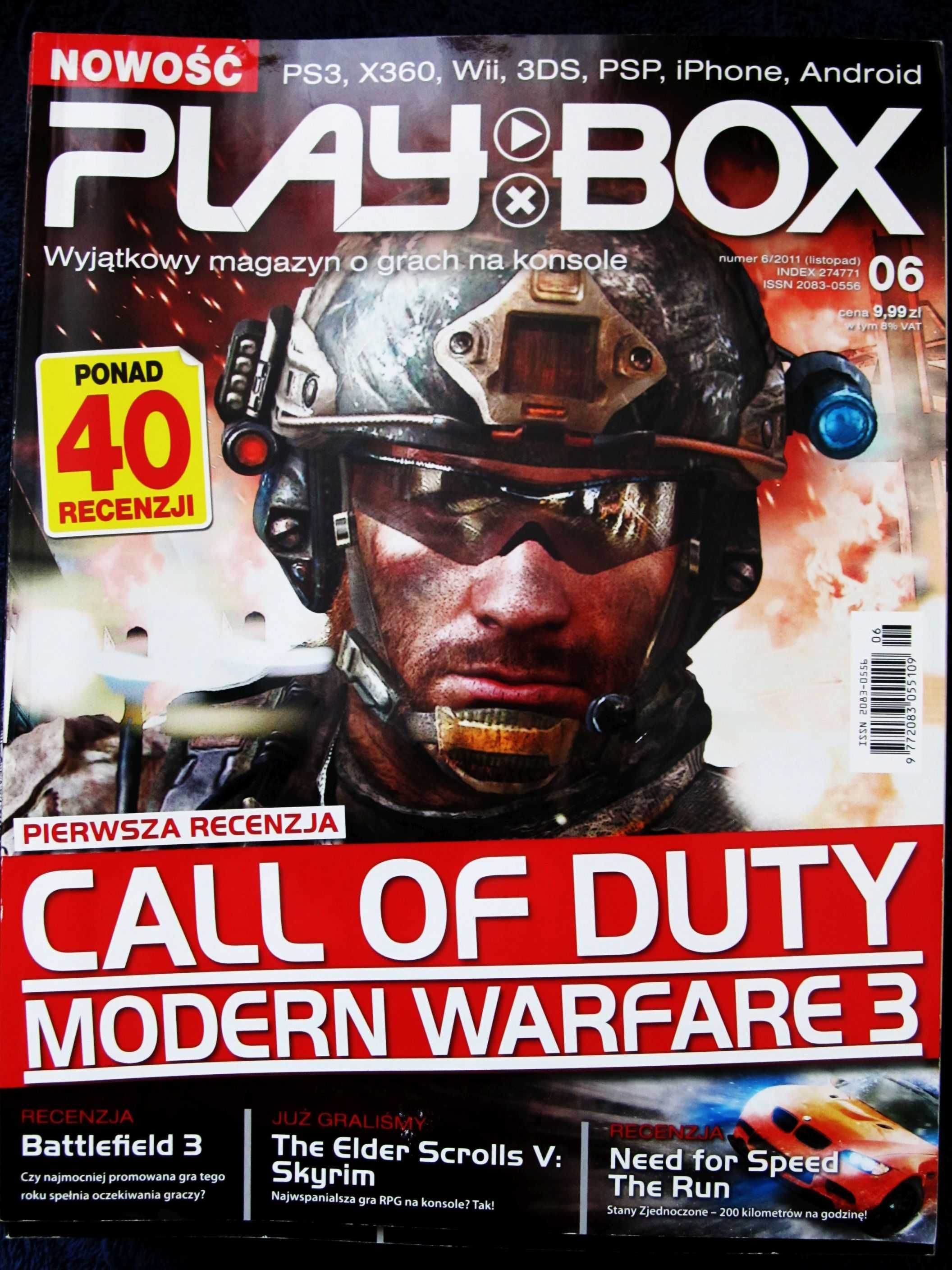 Play Box 6/2011 Call of Duty,Elder Scrolls v,Battlefield 3,Rage
