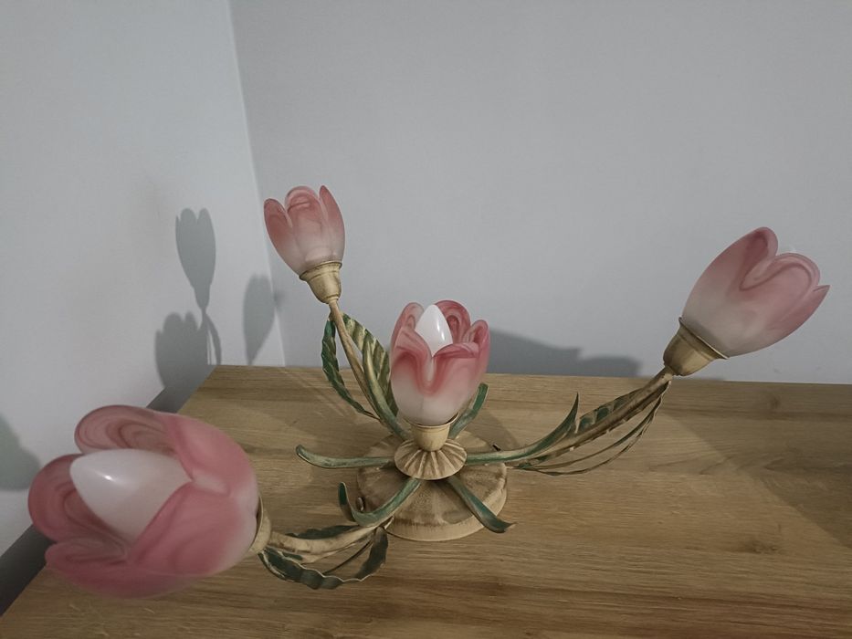 Lampa podłogowa +żyrandol tulipany