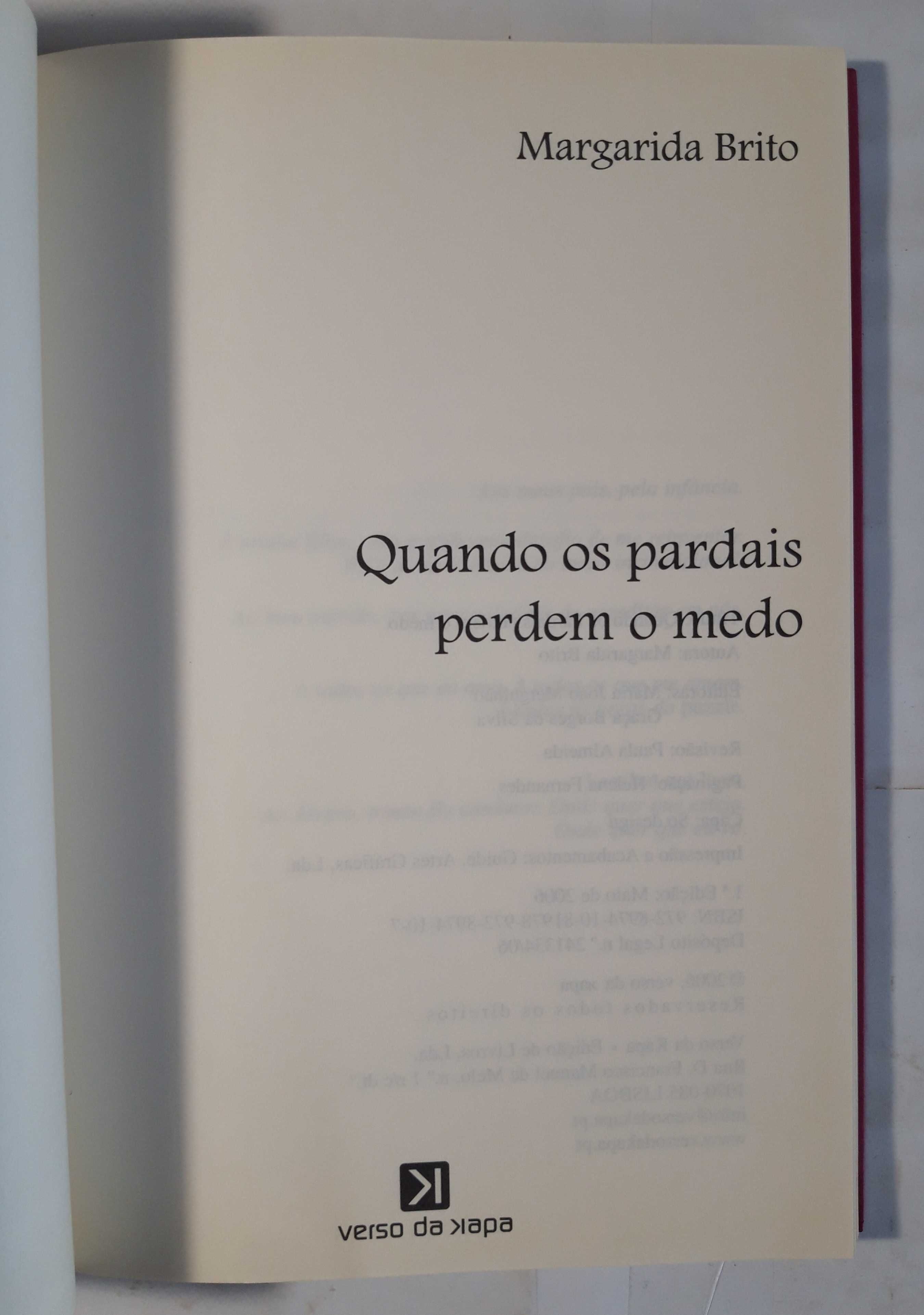 Livro Ref Par1-  Margarida Brito - Quando os Pardais Perdem o Medo