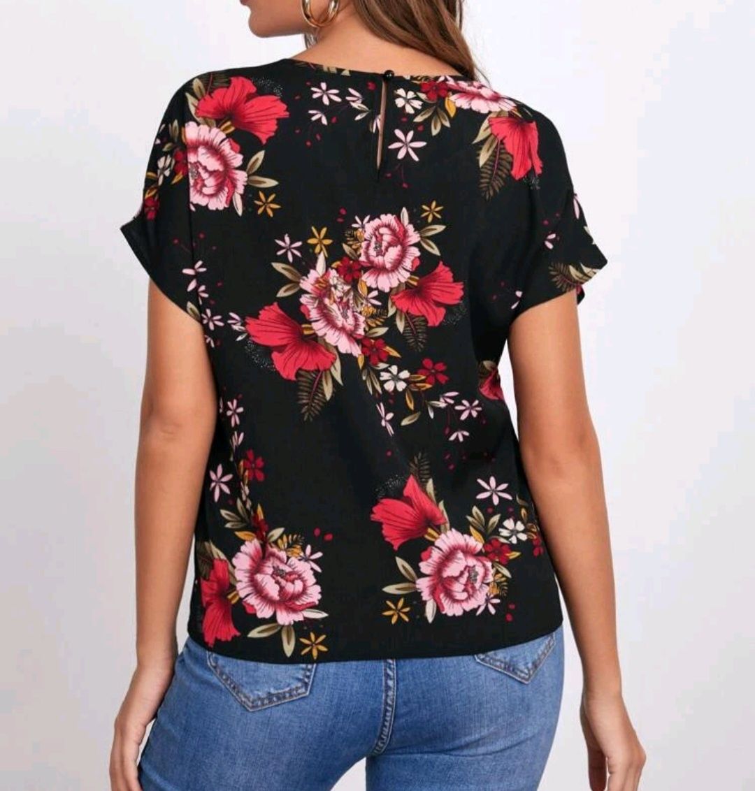 T-shirt ocasional floral