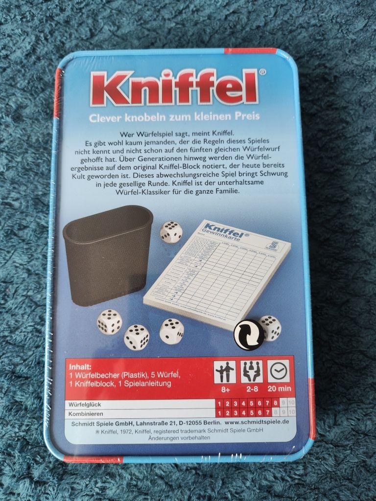Kniffel Kości gra ZESTAW