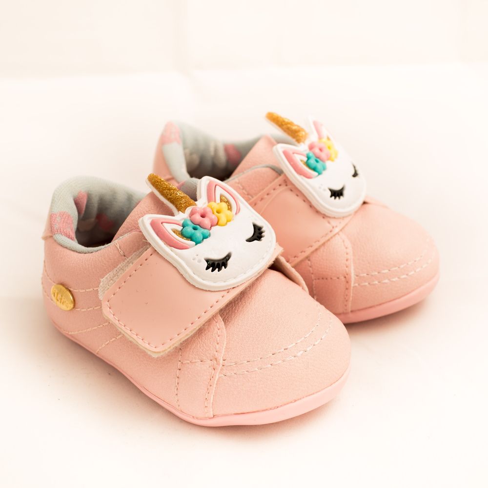 Tenis cor de rosa bebe KLIN