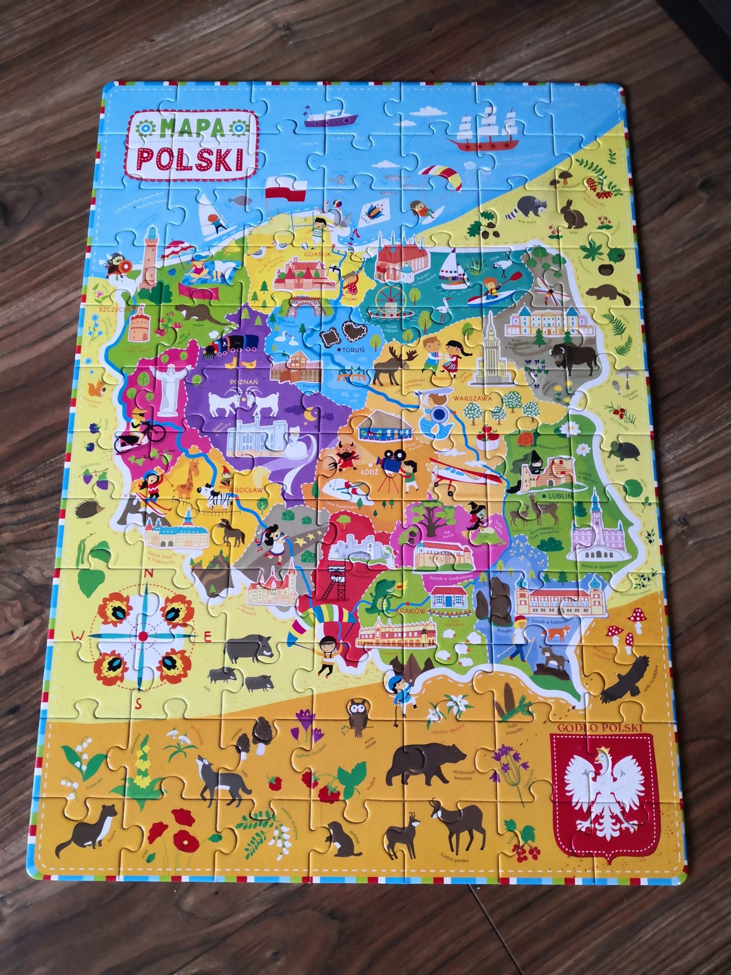 Puzzle mapa Polski 5+