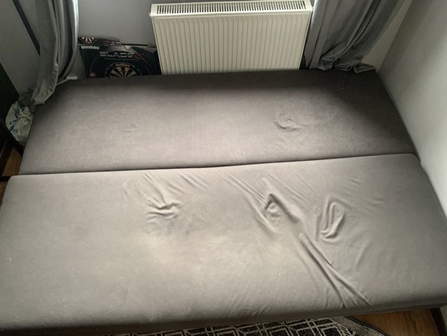 Szara sofa/łóżko rozkładane