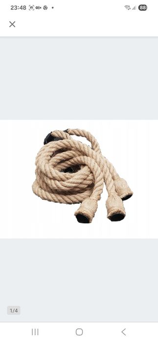 Lampa Oprawa 3xE27 Sznur Jutowy Konopny 1,5m