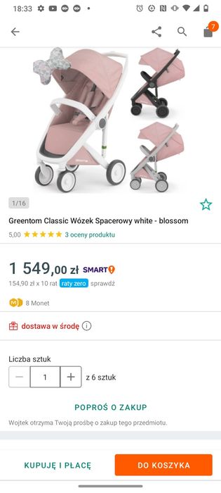 Greentom Classic Wózek Spacerowy
