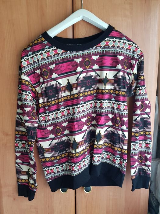 Kolorowa bluza etniczne wzory 100% bawełna H&M Divided XS/S