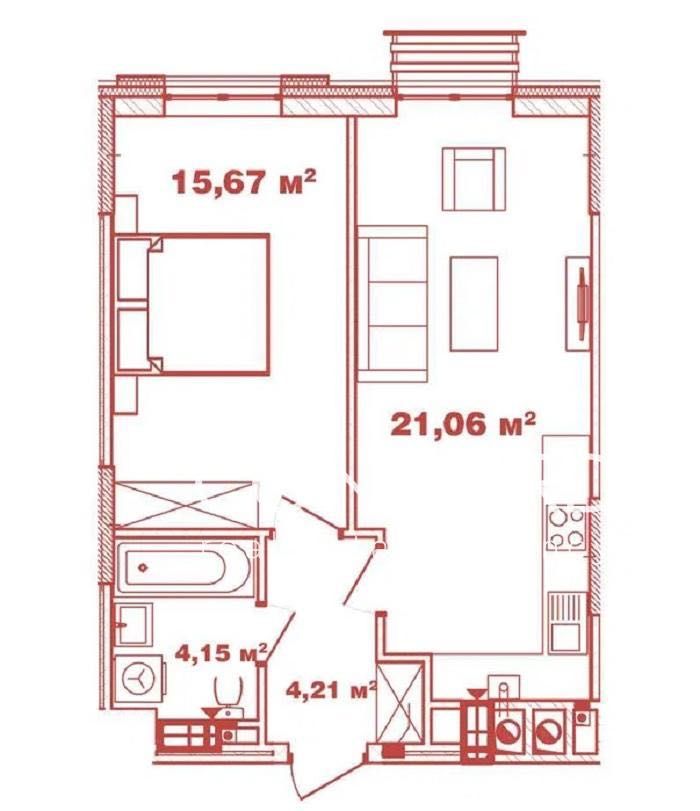ЖК "Crystal Avenue". Продам 1к Кришталева вул., 1. ГАЗОВИЙ КОТЕЛ!