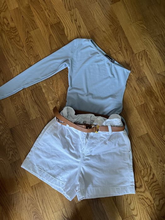 Білі джинсові шорти зара. шорти бермуди zara