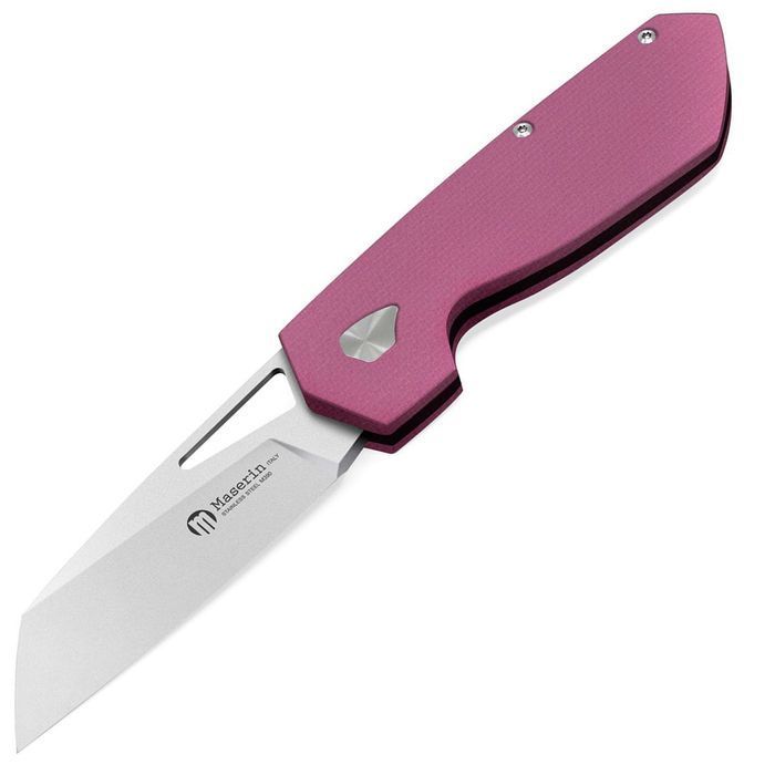 Nóż składany Maserin W2 Pink G10, Satin M390 by Attilio Morotti (371/G