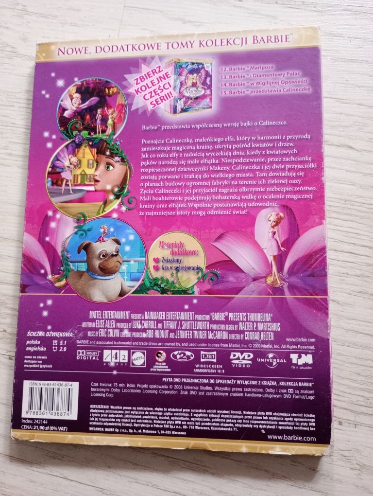 Barbie  przedstawia Calineczke Tom15 DVD