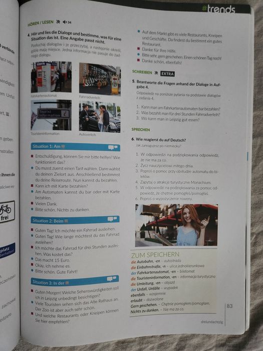 Podręcznik #trends 2 A1+ – niemiecki liceum, lekko używany, DB+