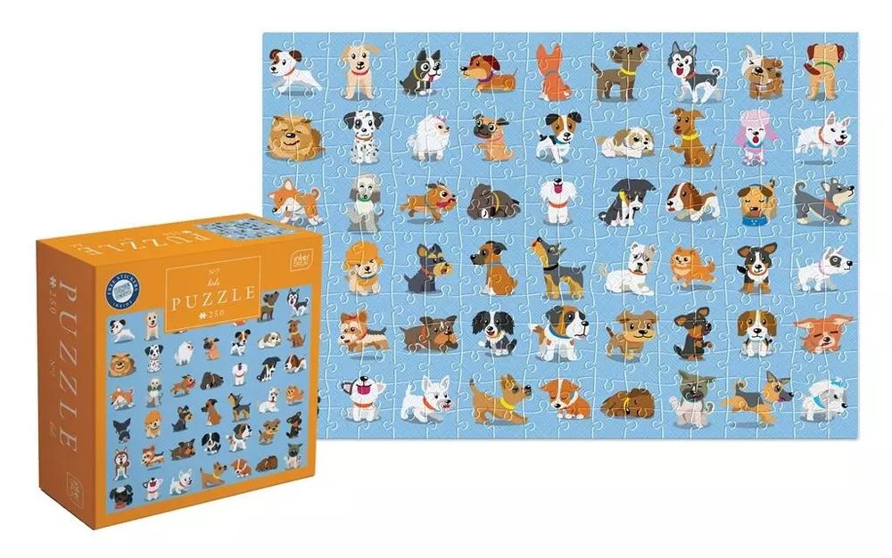 Puzzle 250 Kids 7 Dogs. Interdruk Puzzle