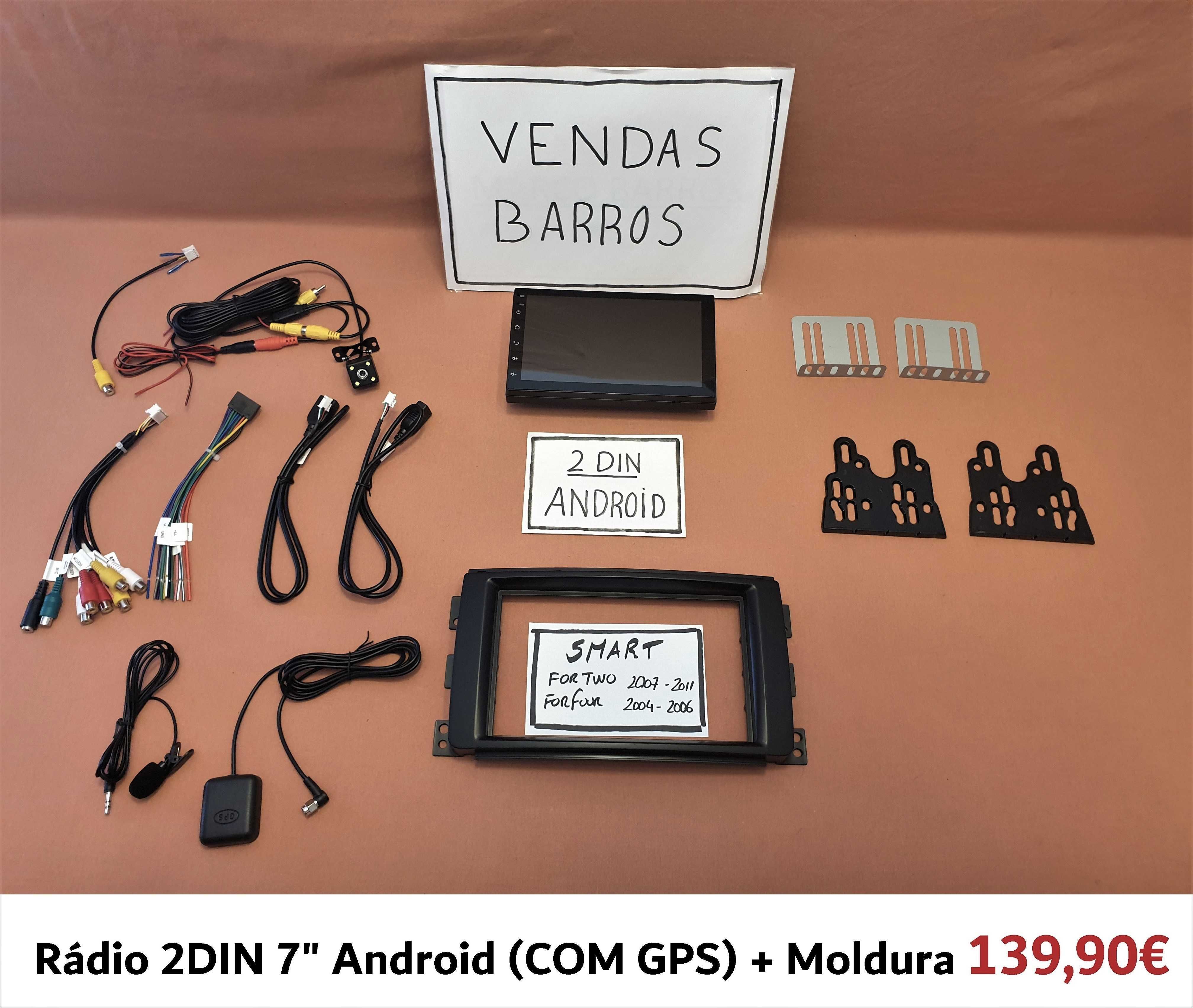 Rádio 2DIN • SMART ForTwo (2007 a 2017)• ForFour • Android GPS 451 454