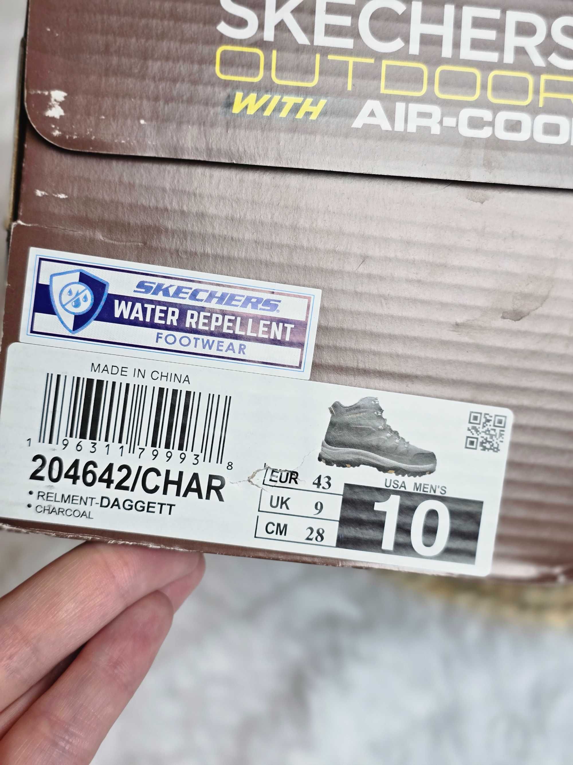 Buty męskie trekkingowe outdoor Skechers 43 szare  za kostkę sportowe