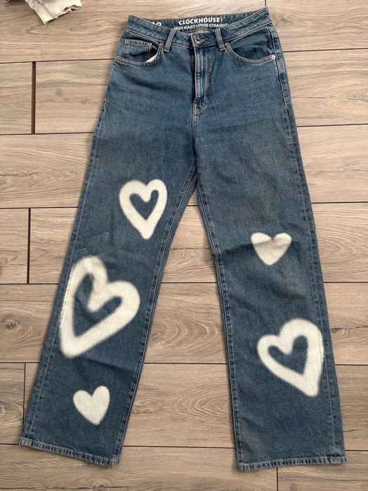 Джинси сині з сердечками
