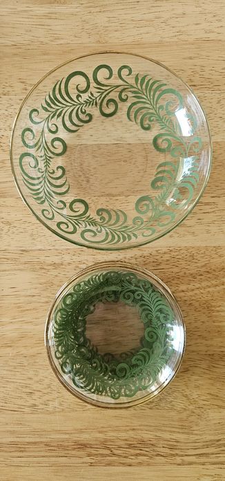 6x małe talerzyki i miseczka 1 szt.