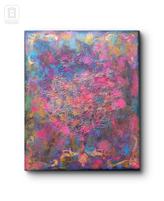 Obraz ręcznie malowany akrylowy strukturalny "Marzenia".