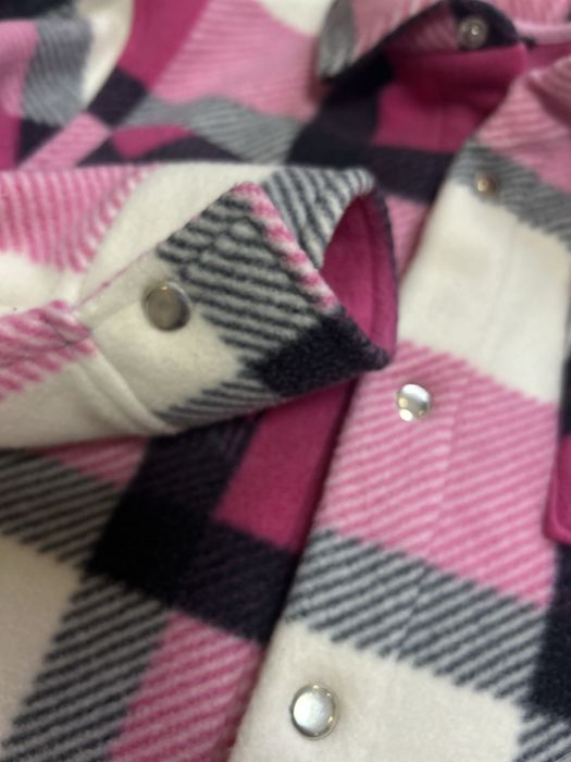 Рубашка тепла флісова, рубашка в клітинку для дівчинки
