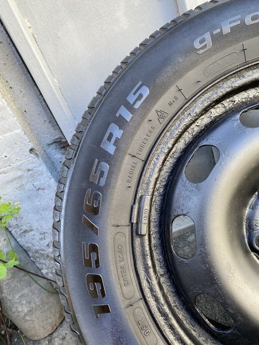 Продам резину с дисками 5х100 зима 195/65 r15 Bridgestone