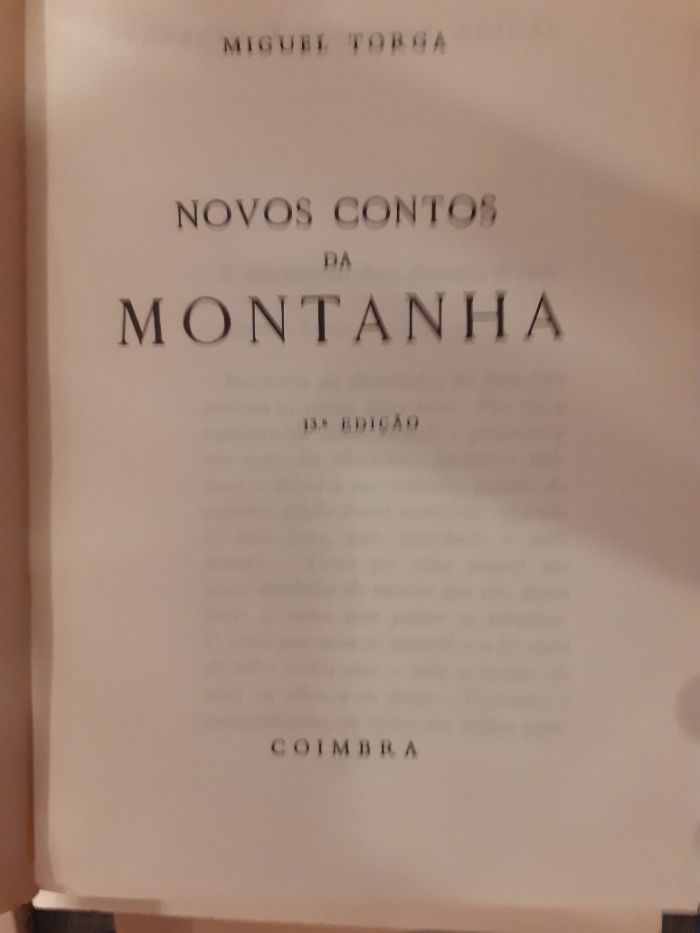 Novos Contos da Montanha - Miguel Torga - PORTES GRÁTIS