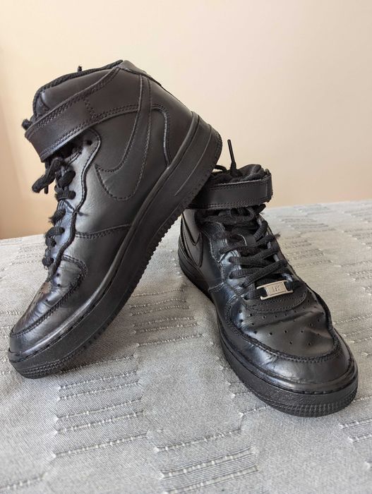 Кроссовки детские Nike AIR FORCE 1 MID черные 314195-004 (Оригинал)36