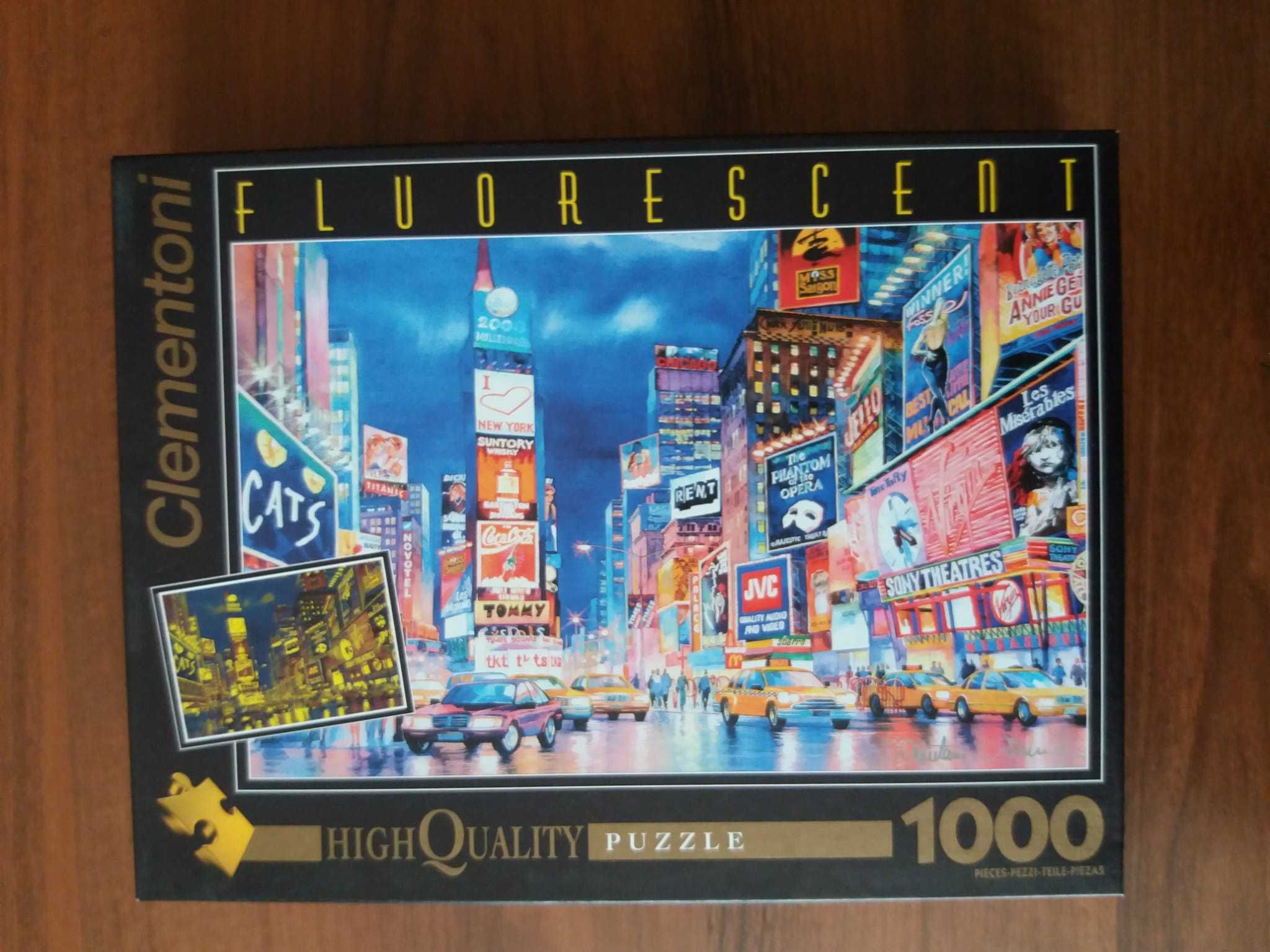 Puzzle fluorescencyjne Światła Nowego Jorku 1000 el. Clementoni