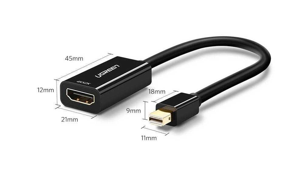 Переходник Ugreen Mini DisplayPort HDMI Thunderbolt 2 Mini DP Гарантия