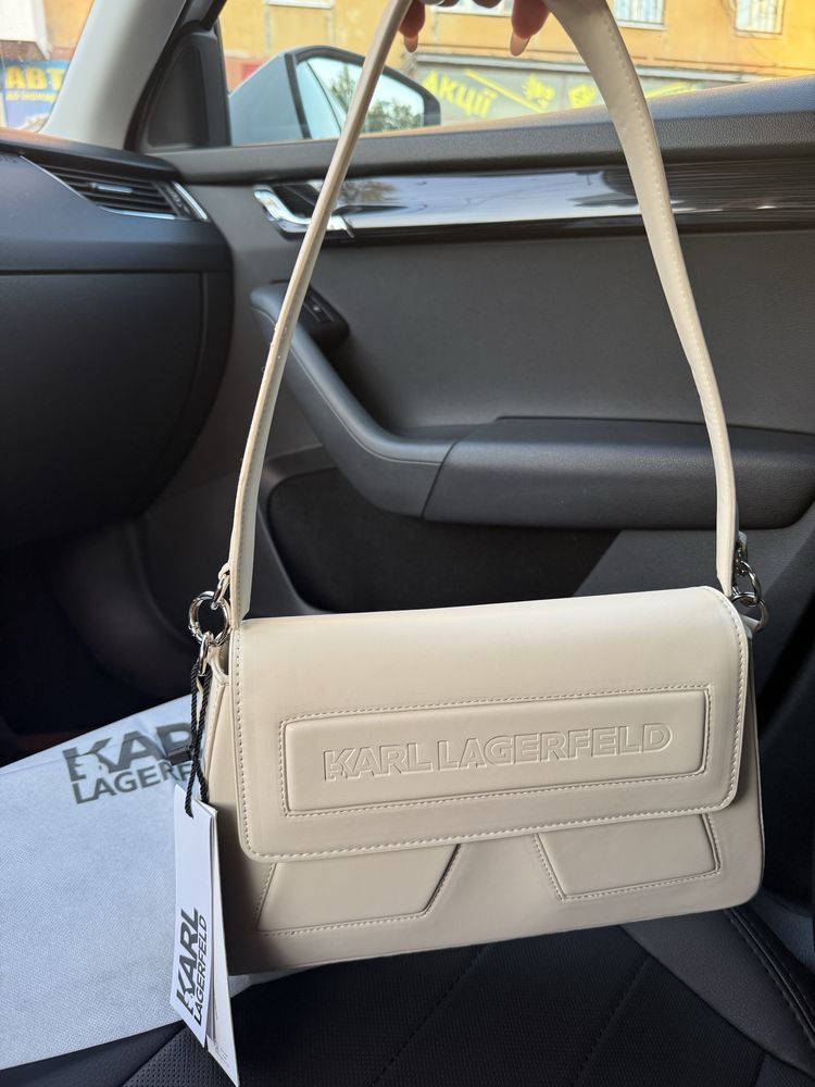 Сумка Karl Lagerfeld жіноча нова молочна біла бежева