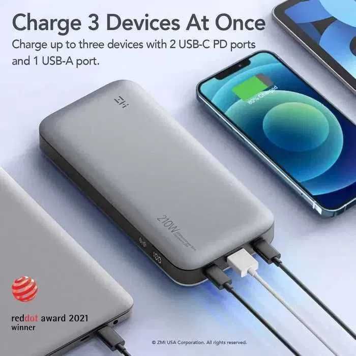 Xiaomi Power Bank ZMI QB826G 25000 mAh 210W