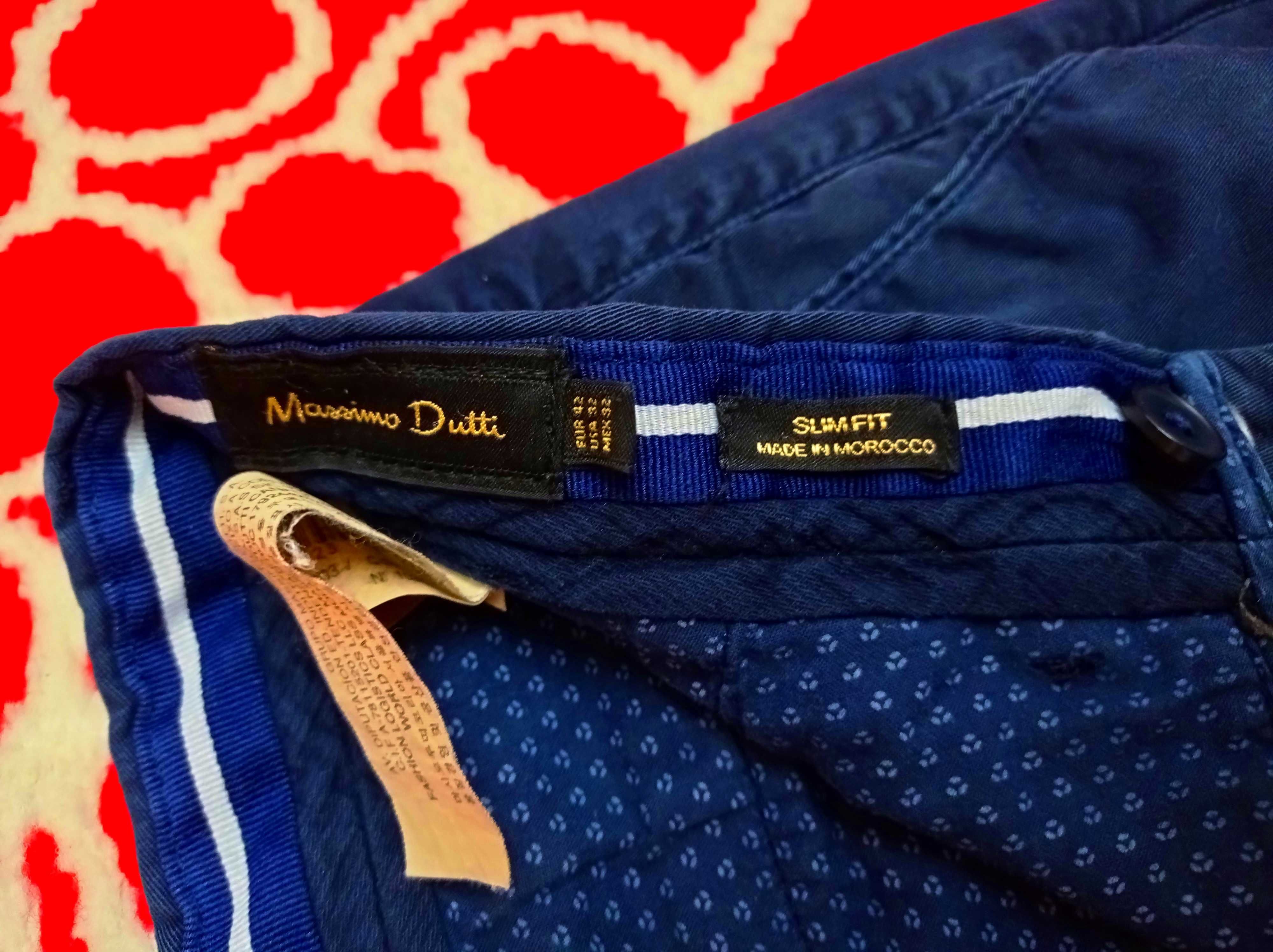 MASSIMO DUTTI Spodnie męskie XL 32/32 chinosy W32 L32 jeansy SlimFit