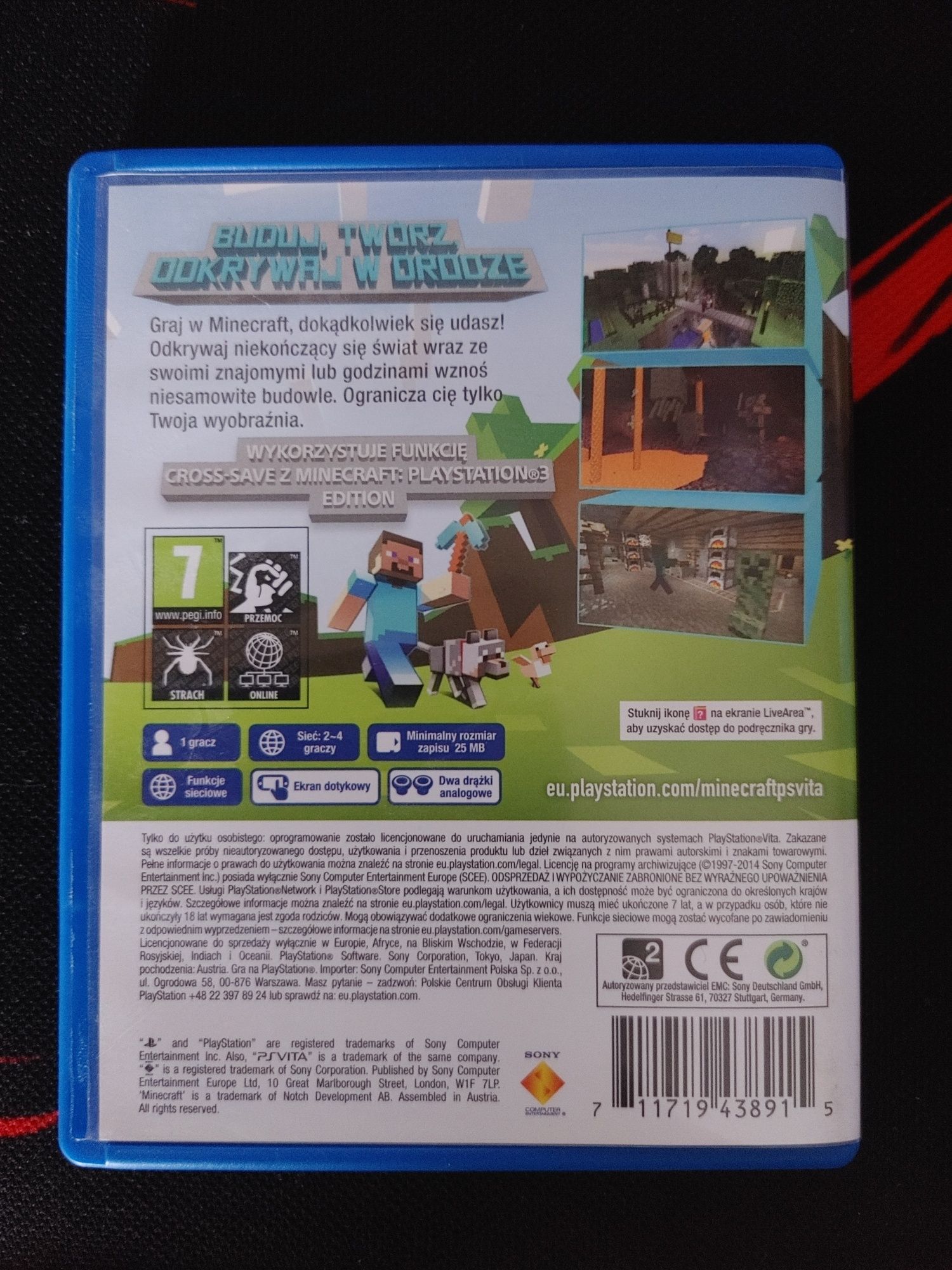 Minecraft playstation ps vita