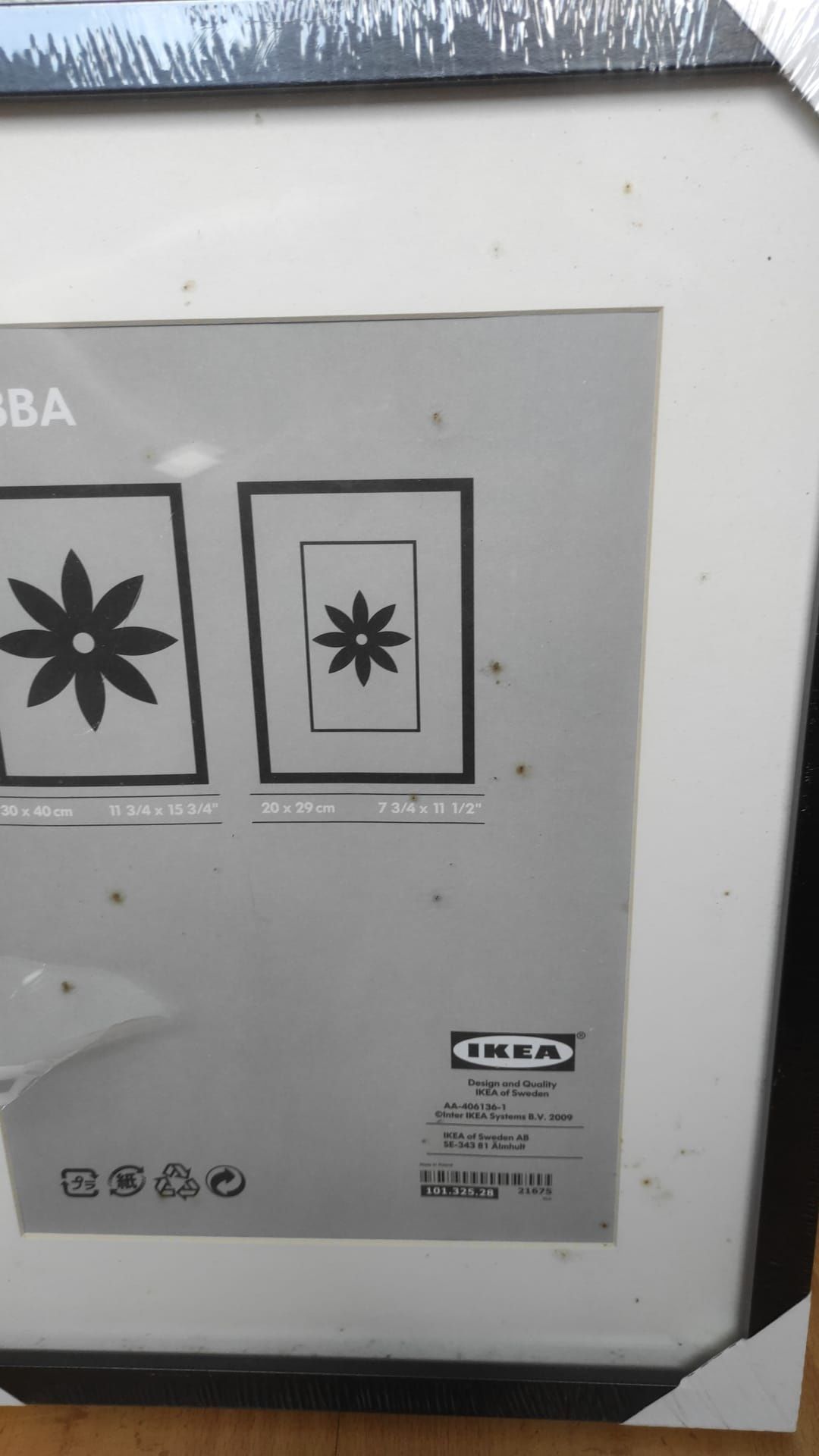 Moldura IKEA preta