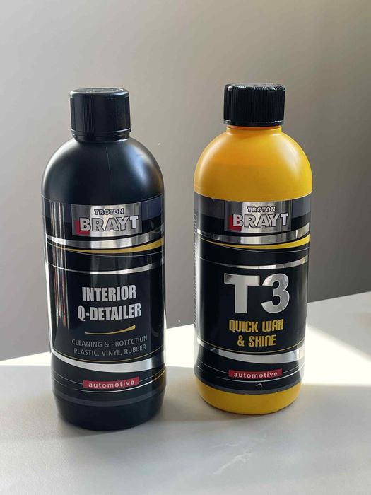 Brayt interior q detailer i t3 quick wax & shine zestaw komplet nowe